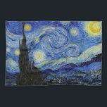 Starry Night von Vincent Van Gogh Handtuch<br><div class="desc">Starry Night by Vincent Van Gogh Gemälde Meisterwerk Kunst feiner Impressionismus Gemälde vibrierend schöne schöne Landschaft Landschaft Landschaft Kunst Postdekoration</div>