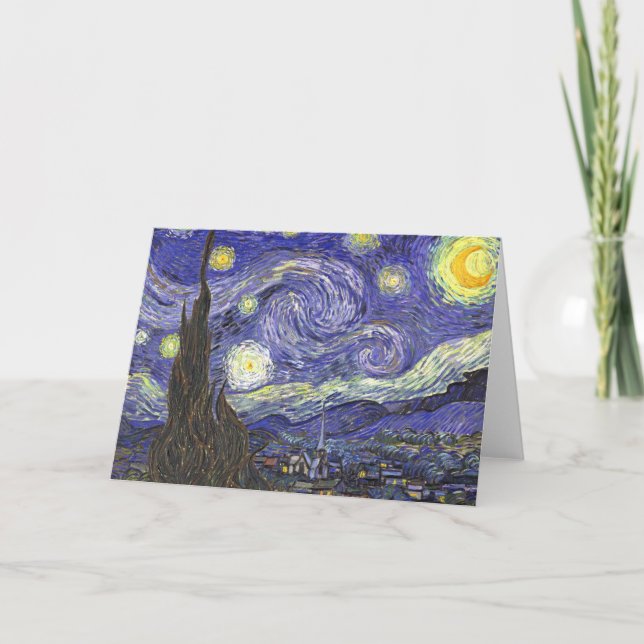 Starry Night von Vincent van Gogh Karte (Vorderseite)