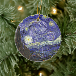 Starry Night von Vincent van Gogh Keramik Ornament