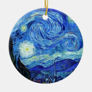 Starry Night von Vincent Van Gogh Keramik Ornament