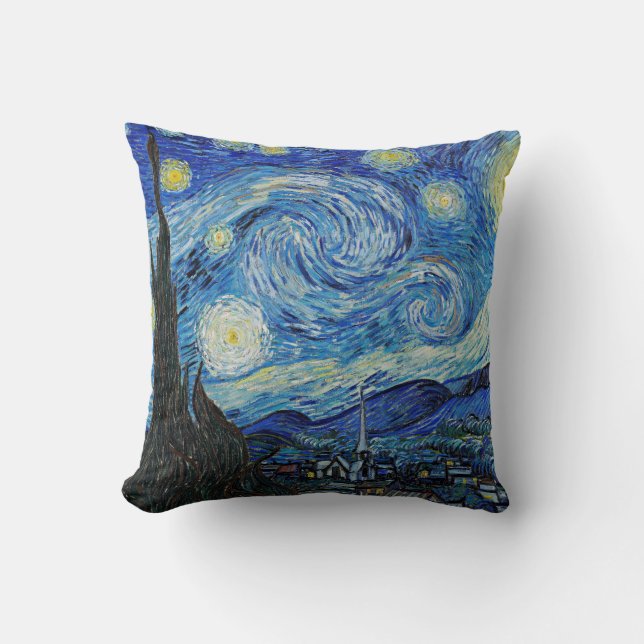 Starry Night von Vincent van Gogh Kissen (Vorderseite)