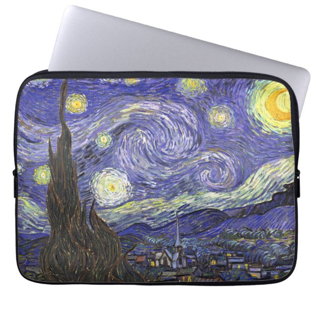 Starry Night von Vincent van Gogh Laptopschutzhülle (Vorderseite)