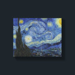 Starry Night von Vincent van Gogh Leinwanddruck<br><div class="desc">Vincent Willem van Gogh war ein postimpressionistischer Maler holländischer Herkunft, dessen Werk - bemerkenswert für seine raue Schönheit, emotionale Ehrlichkeit und seine kühne Farbe - weit reichenden Einfluss auf die Kunst des 20. Jahrhunderts hatte. Nach Jahren schmerzhafter Angst und häufiger psychischer Erkrankungen starb er 37 Jahre an einer Schussverletzung, die...</div>