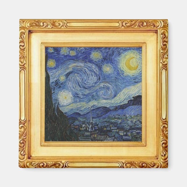 Starry Night von Vincent Van Gogh - Magnet (Vorne)