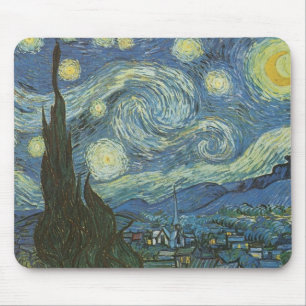 Starry Night von Vincent Van Gogh Mousepad
