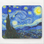 Starry Night von Vincent van Gogh Mousepad<br><div class="desc">Starry Night von Vincent van Gogh</div>