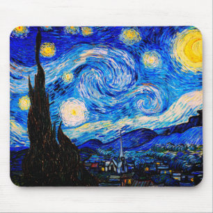 Starry Night von Vincent Van Gogh Mousepad
