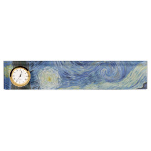 Starry Night von Vincent Van Gogh Namensplakette