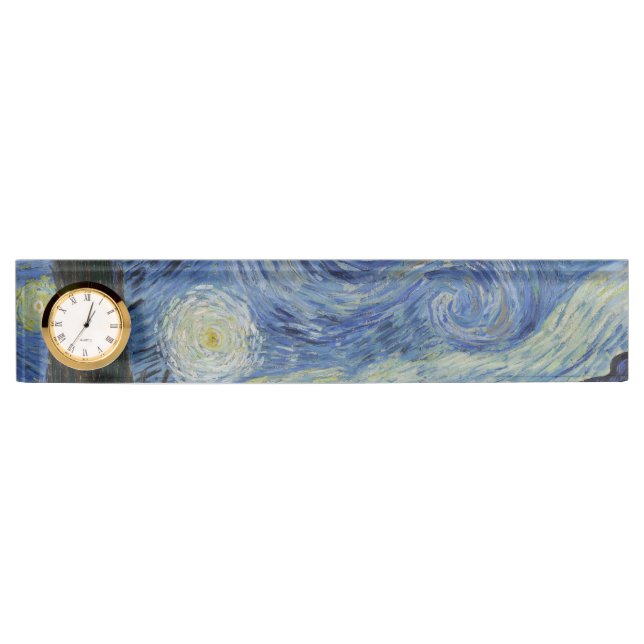 Starry Night von Vincent Van Gogh Namensplakette (Vorderseite)