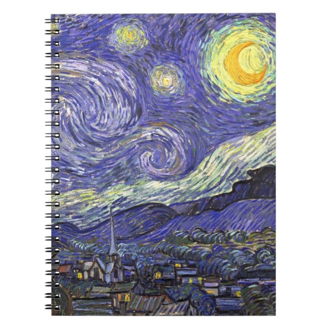 Starry Night von Vincent van Gogh Notizblock (Vorderseite)