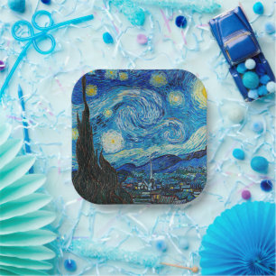 Starry Night von Vincent van Gogh Pappteller
