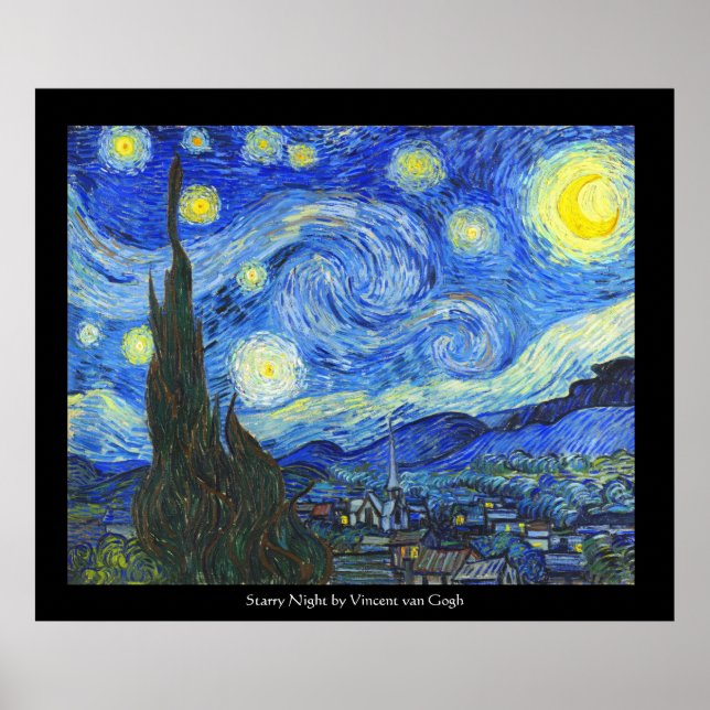 Starry Night von Vincent van Gogh Poster (Vorne)