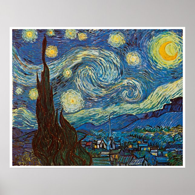 Starry Night von Vincent van Gogh Poster (Vorne)