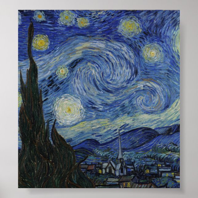 Starry Night von Vincent Van Gogh Poster (Vorne)