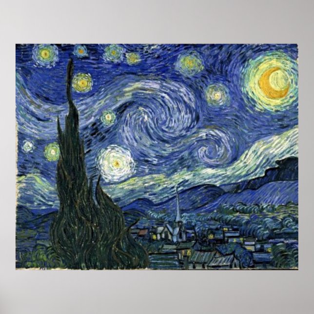 Starry Night von Vincent Van Gogh Poster (Vorne)