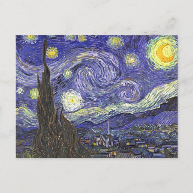 Starry Night von Vincent van Gogh Postkarte (Vorderseite)