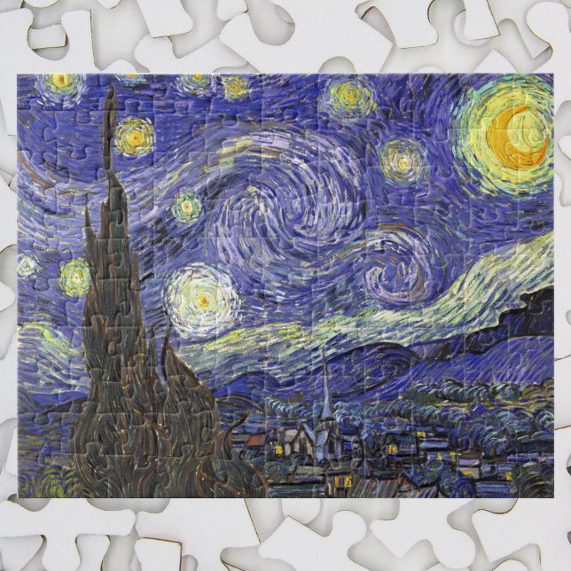 Starry Night von Vincent van Gogh Puzzle (Von Creator hochgeladen)