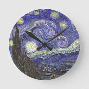 Starry Night von Vincent van Gogh Runde Wanduhr