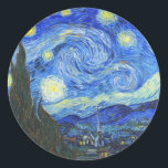 Starry Night von Vincent van Gogh Runder Aufkleber<br><div class="desc">Starry Night von Vincent van Gogh</div>