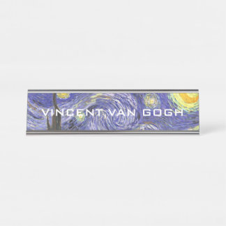 Starry Night von Vincent van Gogh Schreibtischnamensplakette