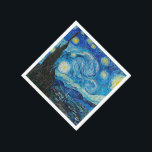 Starry Night von Vincent van Gogh Serviette<br><div class="desc">Starry Night, berühmtes Gemälde von Vincent van Gogh</div>