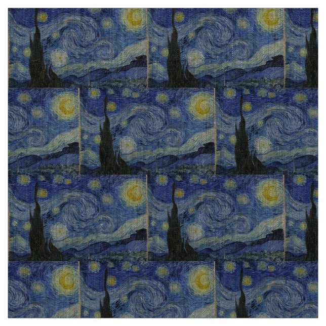 Starry Night von Vincent Van Gogh Stoff (Muster)