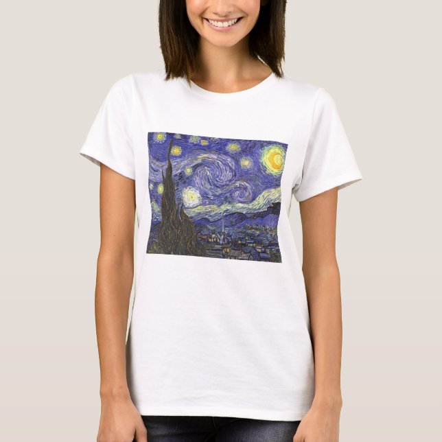 Starry Night von Vincent van Gogh T-Shirt (Vorderseite)