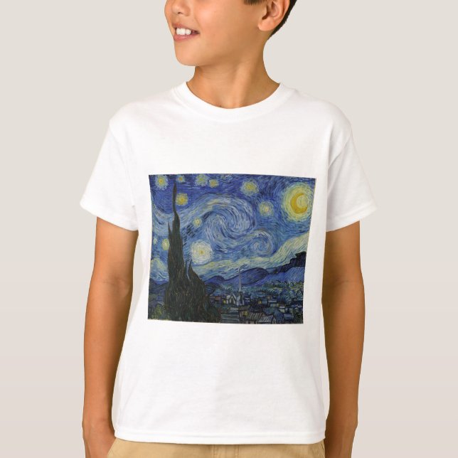 Starry Night von Vincent Van Gogh T-Shirt (Vorderseite)