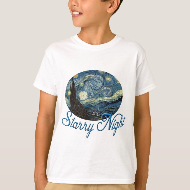 Starry Night von Vincent van Gogh. T-Shirt (Vorderseite)