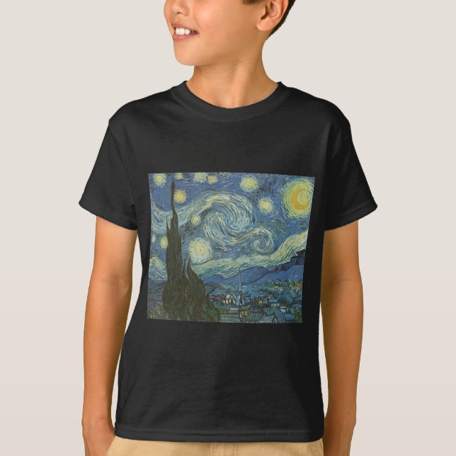 Starry Night von Vincent Van Gogh T-Shirt (Vorderseite)
