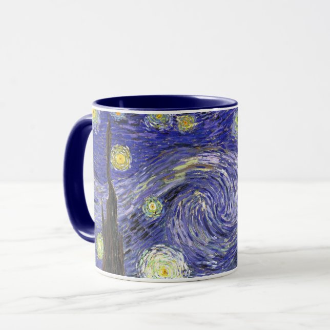 Starry Night von Vincent van Gogh Tasse (Vorderseite Links)