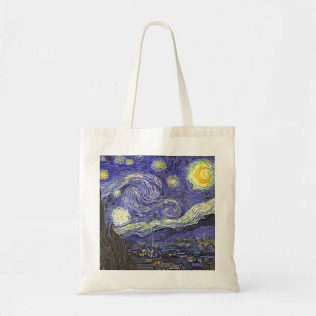 Starry Night von Vincent van Gogh Tragetasche (Vorne)