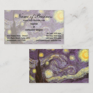 Starry Night von Vincent van Gogh Visitenkarte
