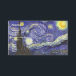 Starry Night von Vincent van Gogh Visitenkarte<br><div class="desc">Starry Night by Vincent van Gogh ist ein Vintages, kunstvolles Post-Impressionismus Landschaft Stadtbild mit Blick auf Saint Remy, Frankreich aus van Gogh Asyl. Der Nachthimmel wirbelt mit Wolken und leuchtendem Halbmond und strahlenden Sternen über dem malerischen Dorf. Starry Night ist wahrscheinlich van Goghs berühmteste Gemälde und wurde während des Tages...</div>