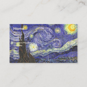Starry Night von Vincent van Gogh Visitenkarte