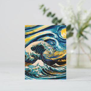 Starry Night Wave Postkarte