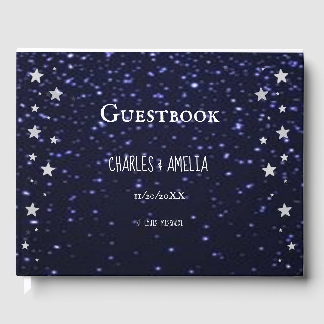 Starry Night Wedding Guestbook Gästebuch (Vorderseite)