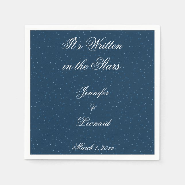 Starry Night Wedding Napkins Serviette (Vorderseite)