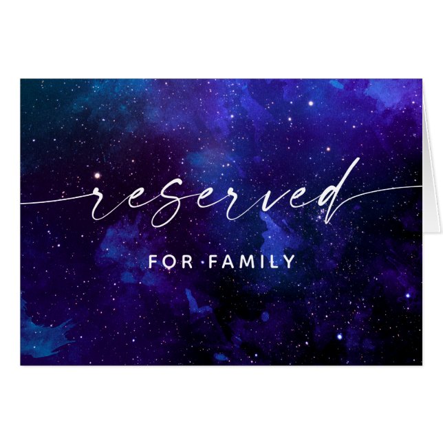 Starry Night Wedding Reserved Sign | Planetarium (Vorderseite (Horizontal))