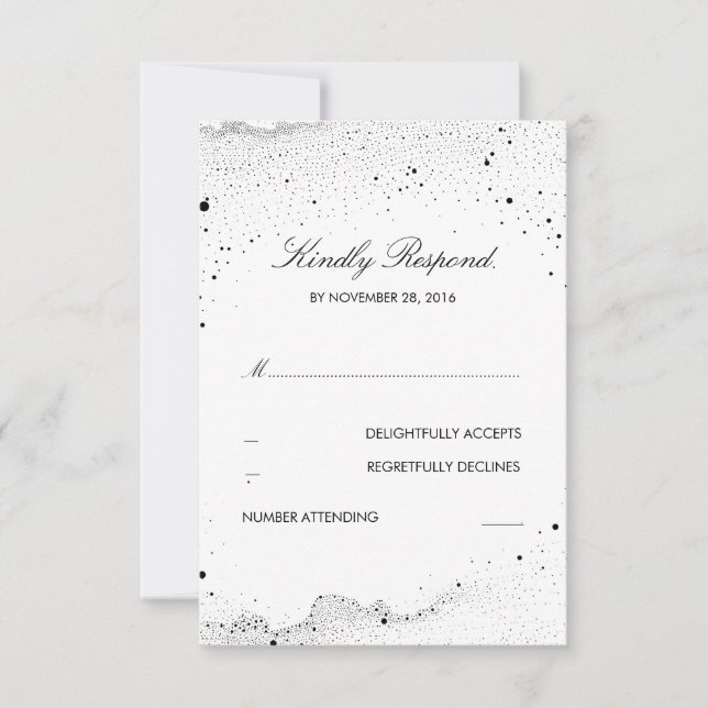Starry Night Wedding RSVP (Vorderseite)