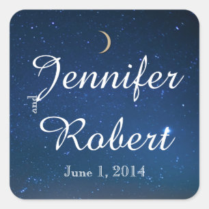 Starry Night Wedding Umschlag Aufkleber