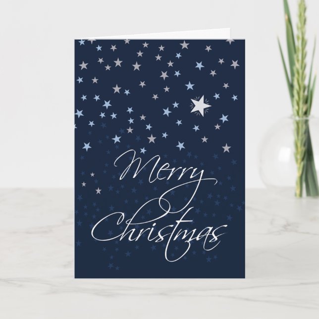 Starry Night Weihnachten Karte (Vorderseite)