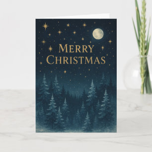 Starry Night Weihnachtskarte Karte