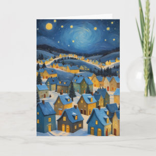 Starry Night Weihnachtskarte mit benutzerdefiniert Karte