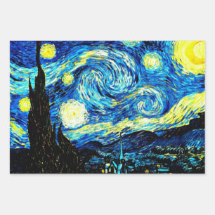 Starry Night, weltberühmte van Gogh Art Geschenkpapier Set