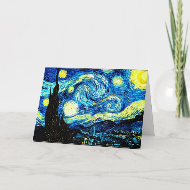 Starry Night, weltberühmtes Bild von van Gogh Karte (Vorderseite)
