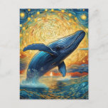 Starry Night Whale Postkarte<br><div class="desc">Starry Night Whale</div>