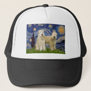 Starry Night - Wheaten Terriers (zwei) Truckerkappe