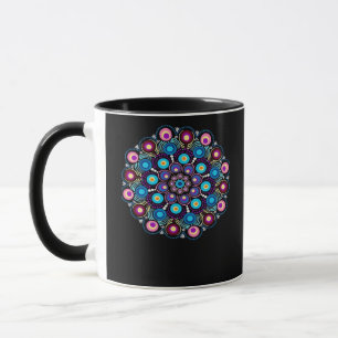 Starry Night Whimsigoth Dot Mandala Tasse