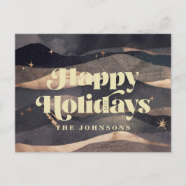 Starry Night Winter Sky Modernes Elegantes Design Feiertagspostkarte